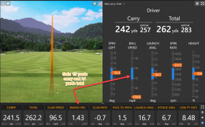 Driver spin rate chart: